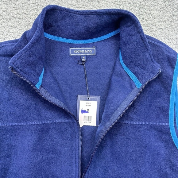 NWT Crown and Ivy Mens Medium Nite Cap 100% Polyester Fall / Spring Vest 3371535 - Picture 5 of 9